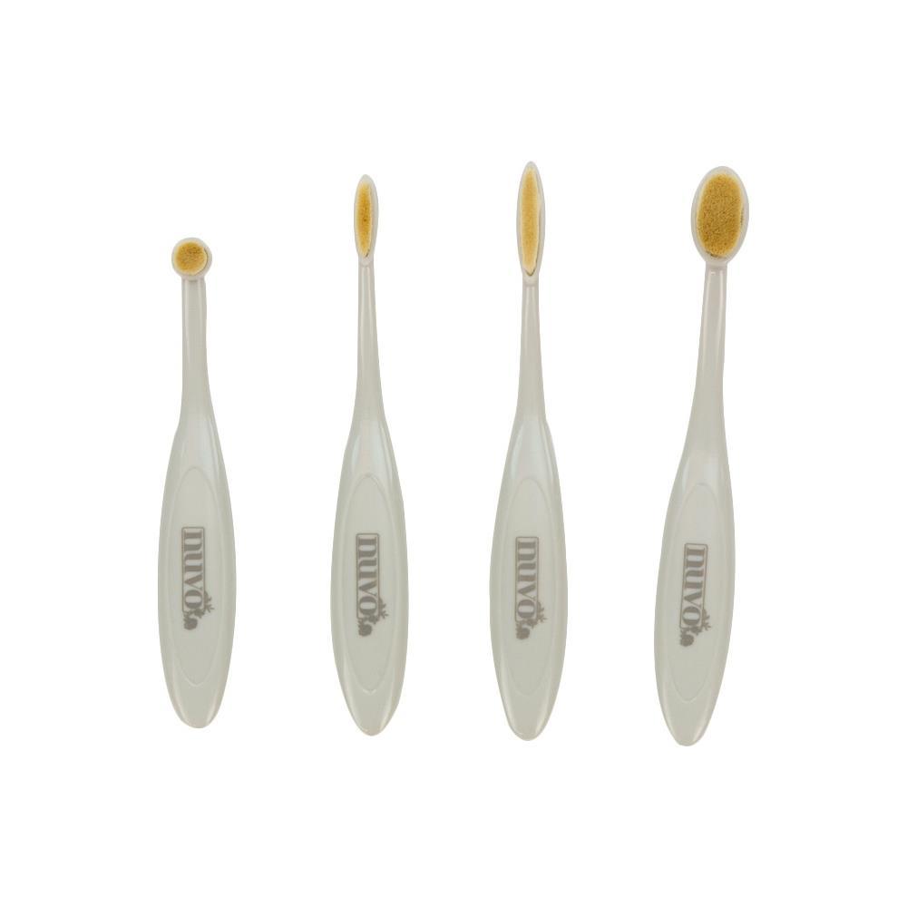 Nuvo Stencil Brushes 4/Pkg