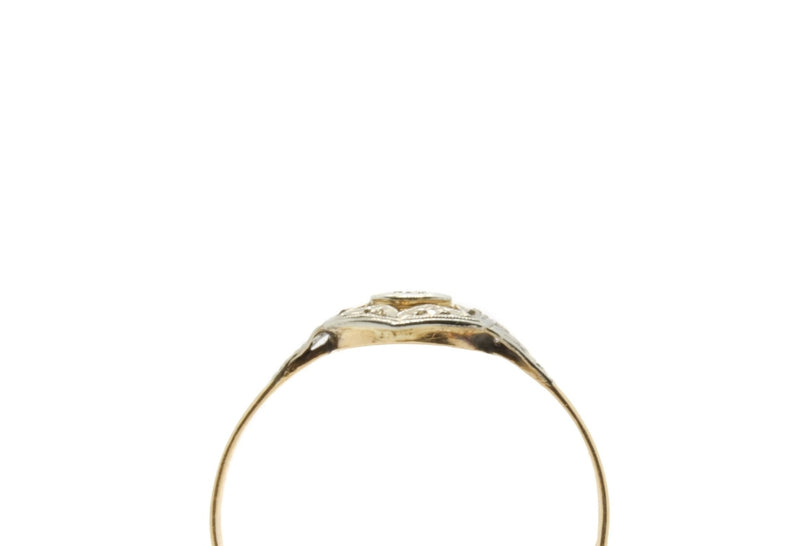 Art Deco Platinum & Gold Illusion Ring