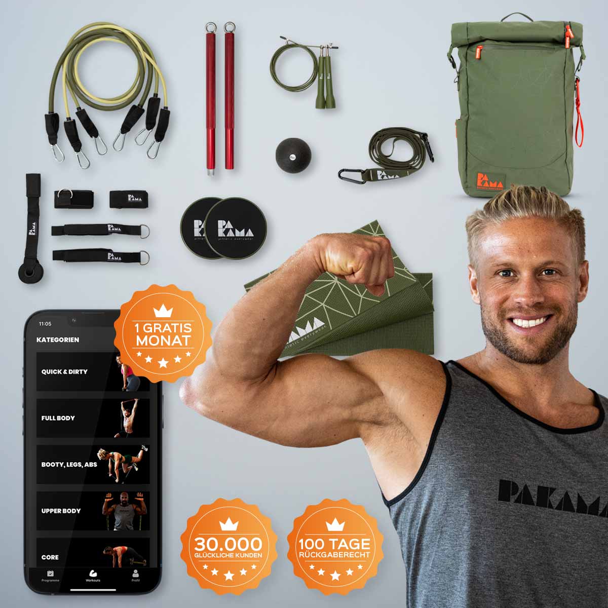 PAKAMA Fitnessstudio to Go (inkl. App)