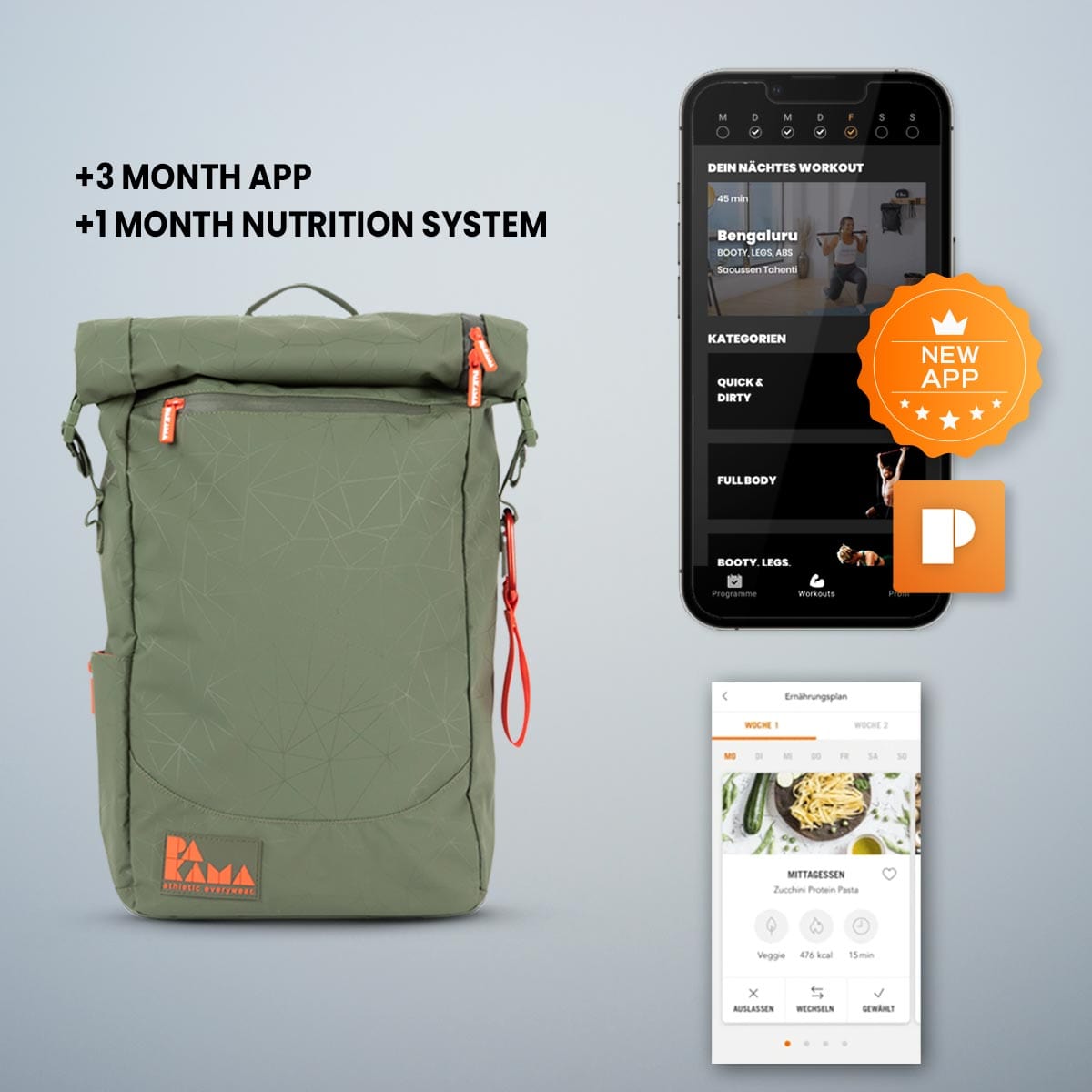 Fitnessstudio to Go (+ 3 Monate App) + Nutrition System 1 Monat