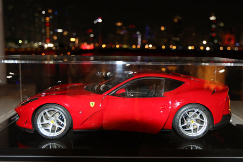 Amalgam Collection Ferrari 812 Superfast at 1:8 scale on display at the One&Only hotel in Dubai