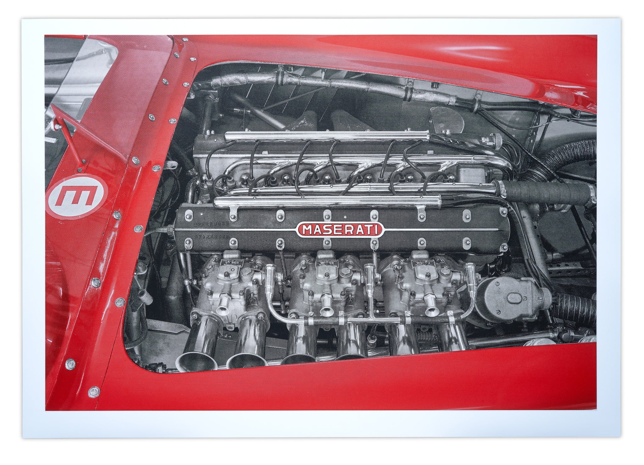 Maserati 300S Motorraum - Alan Thornton Kunstdruck