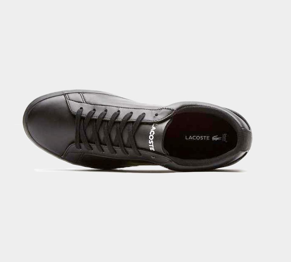 lacoste mens trainers black