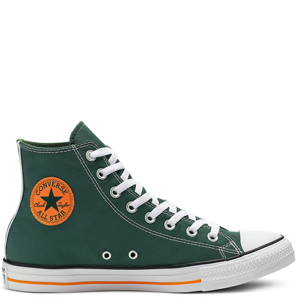 green and orange converse