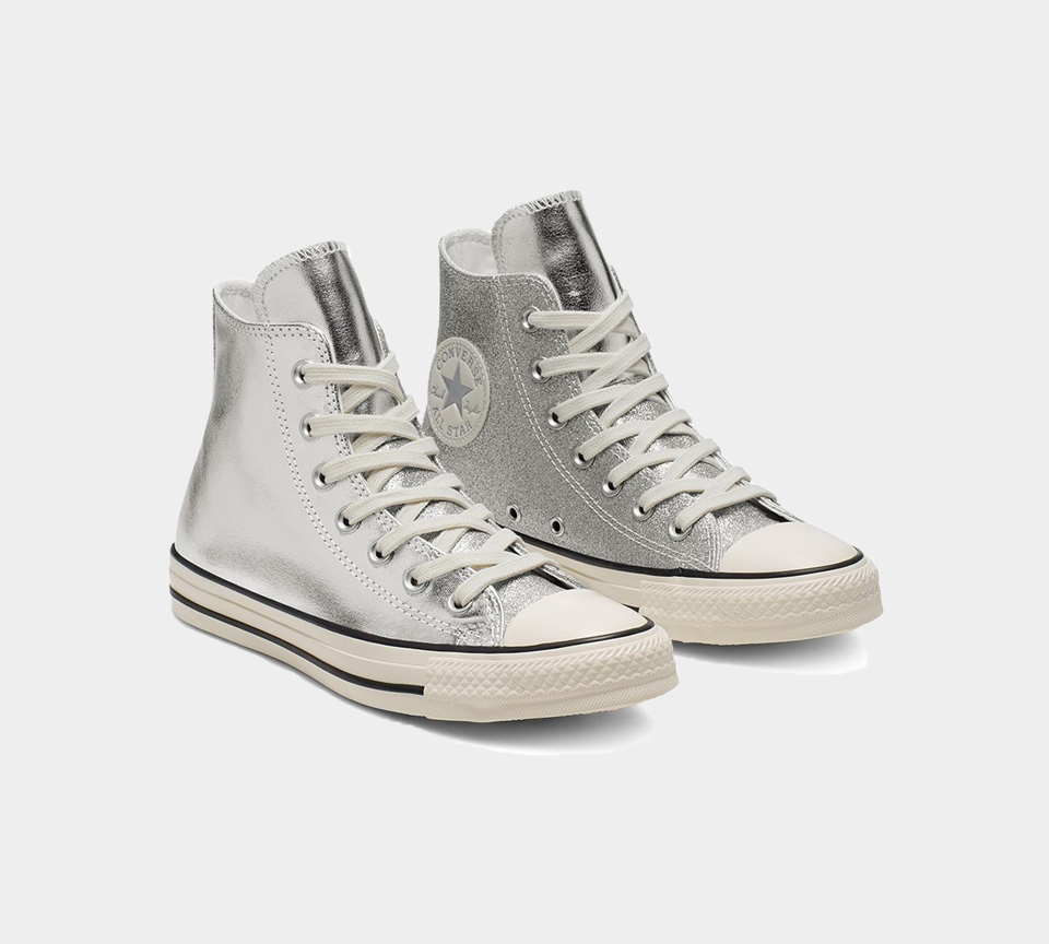 silver converse shoes uk
