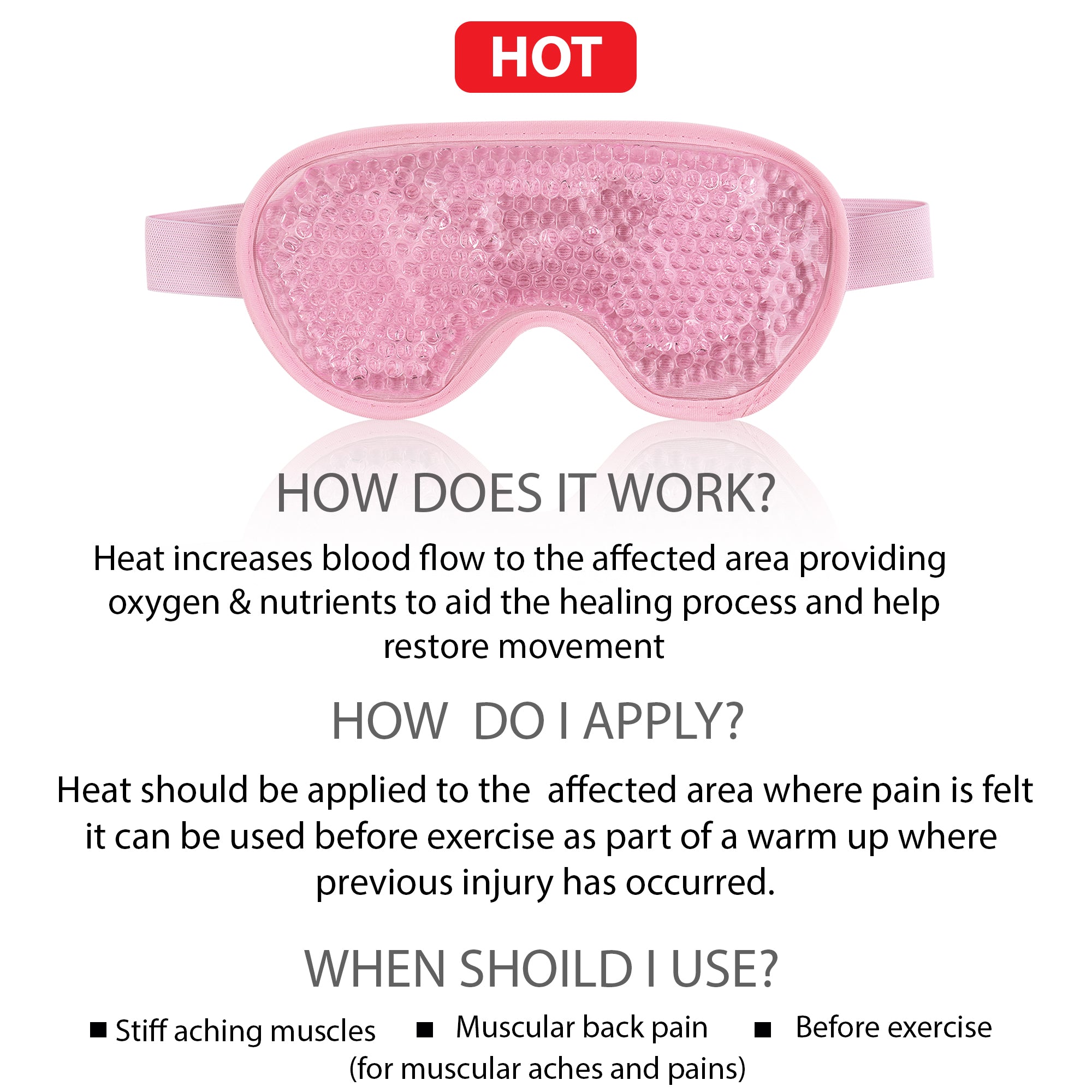 reusable heated eye mask