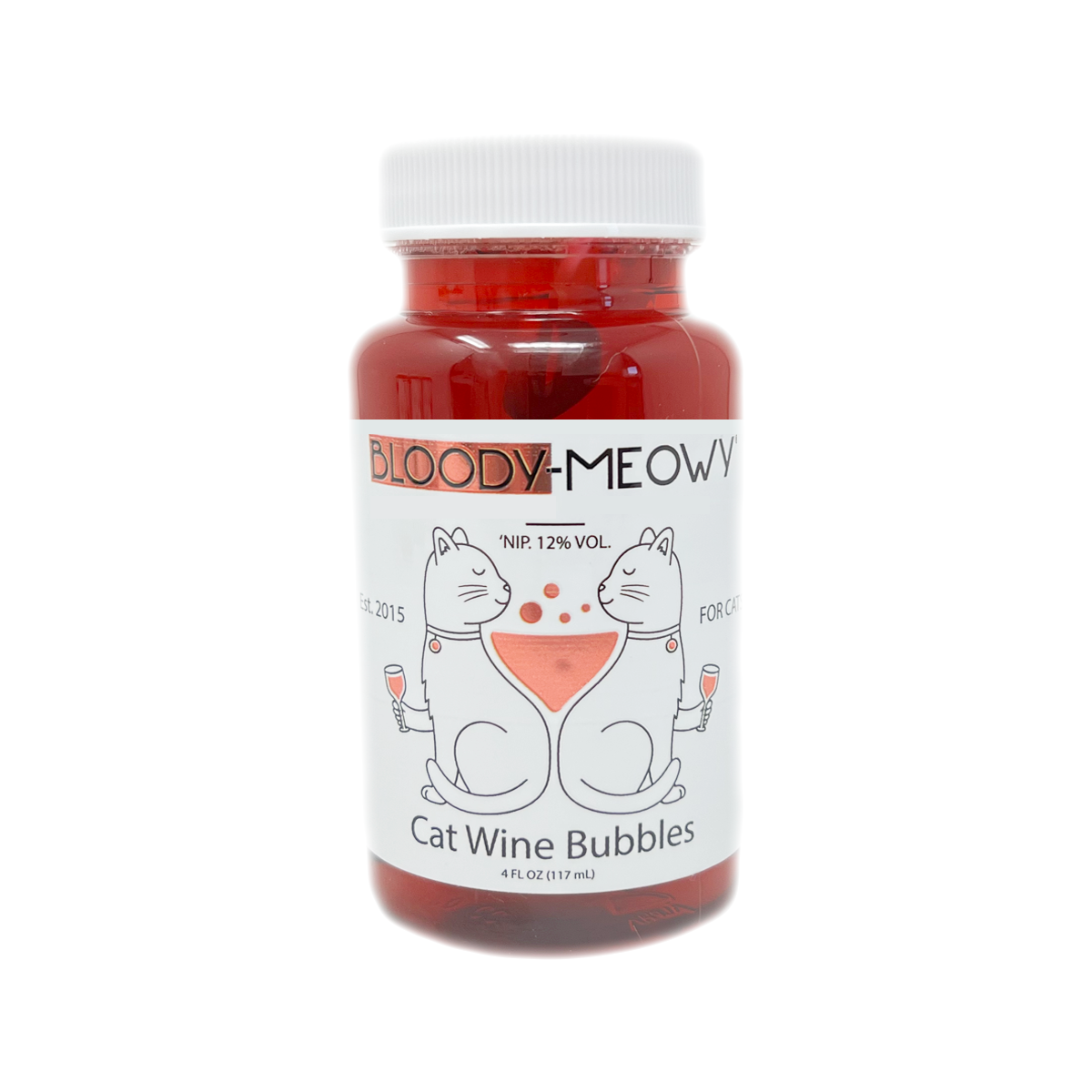 Bloody-Meowy Cat Wine Bubbles