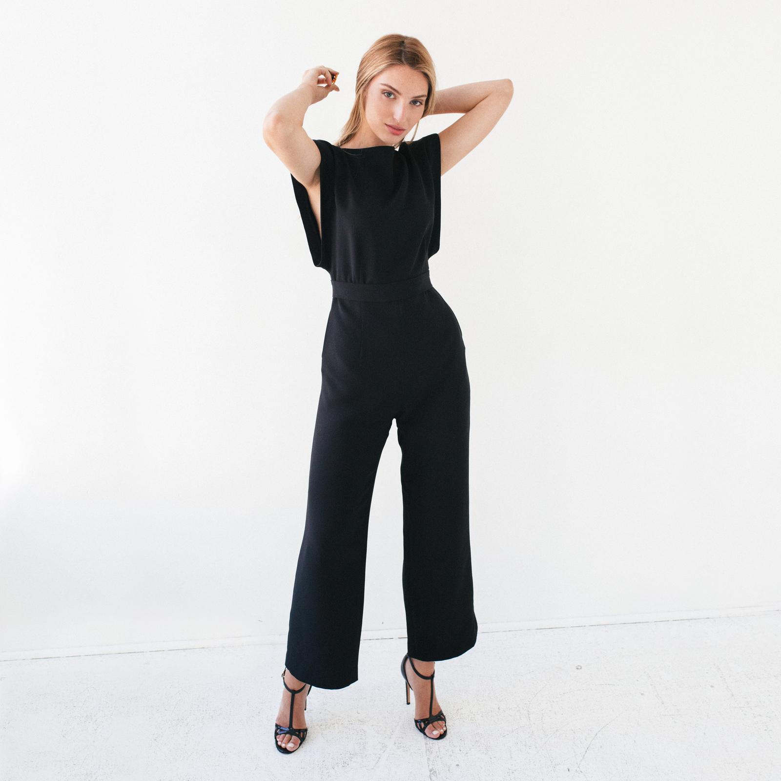 Ando Black Silk Jumpsuit – Plan de Ville