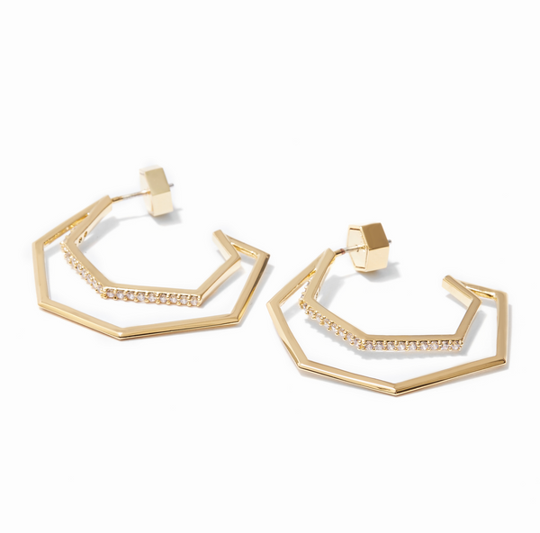 The Aris Pavé Hoop Earrings – Plan de Ville