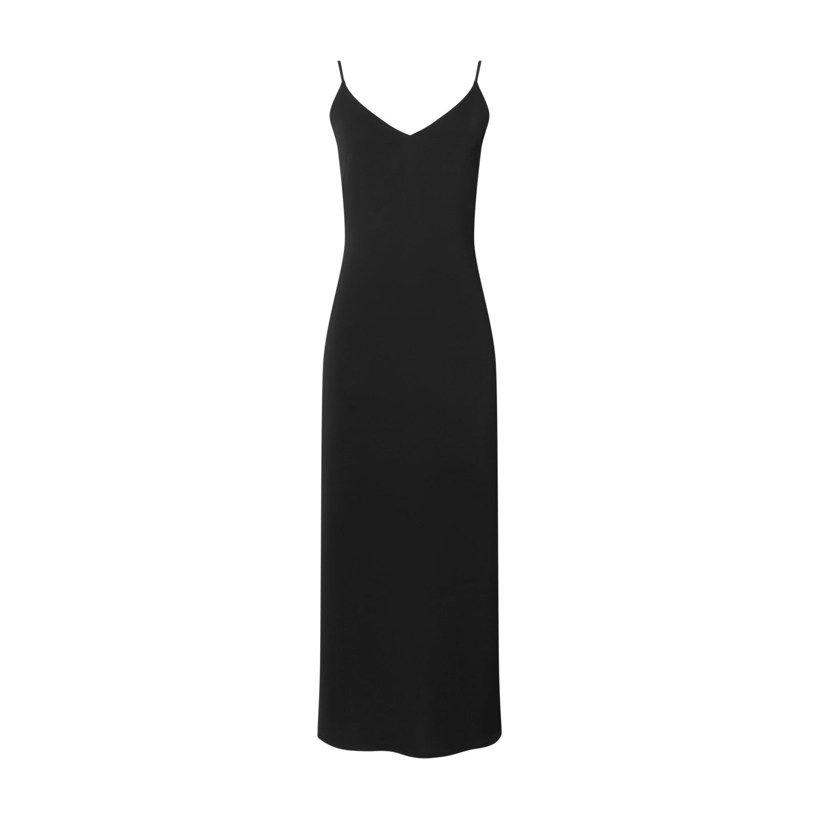 Black V-Neck Slip Dress – Plan de Ville