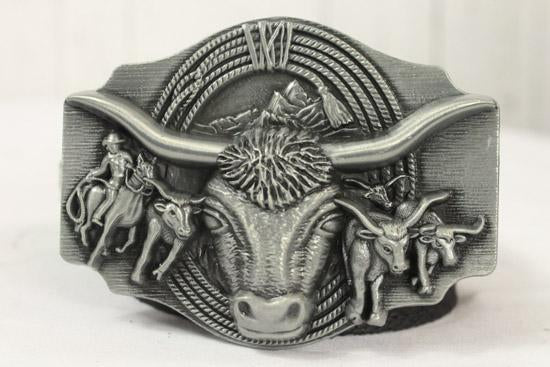 belt buckle bull