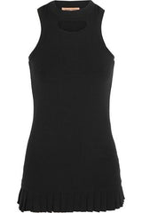 Black no-sleeves ethical fashion top reduced sales pleated seam cut-out neck detail ethical chic maggie marilyn outnet glamourous