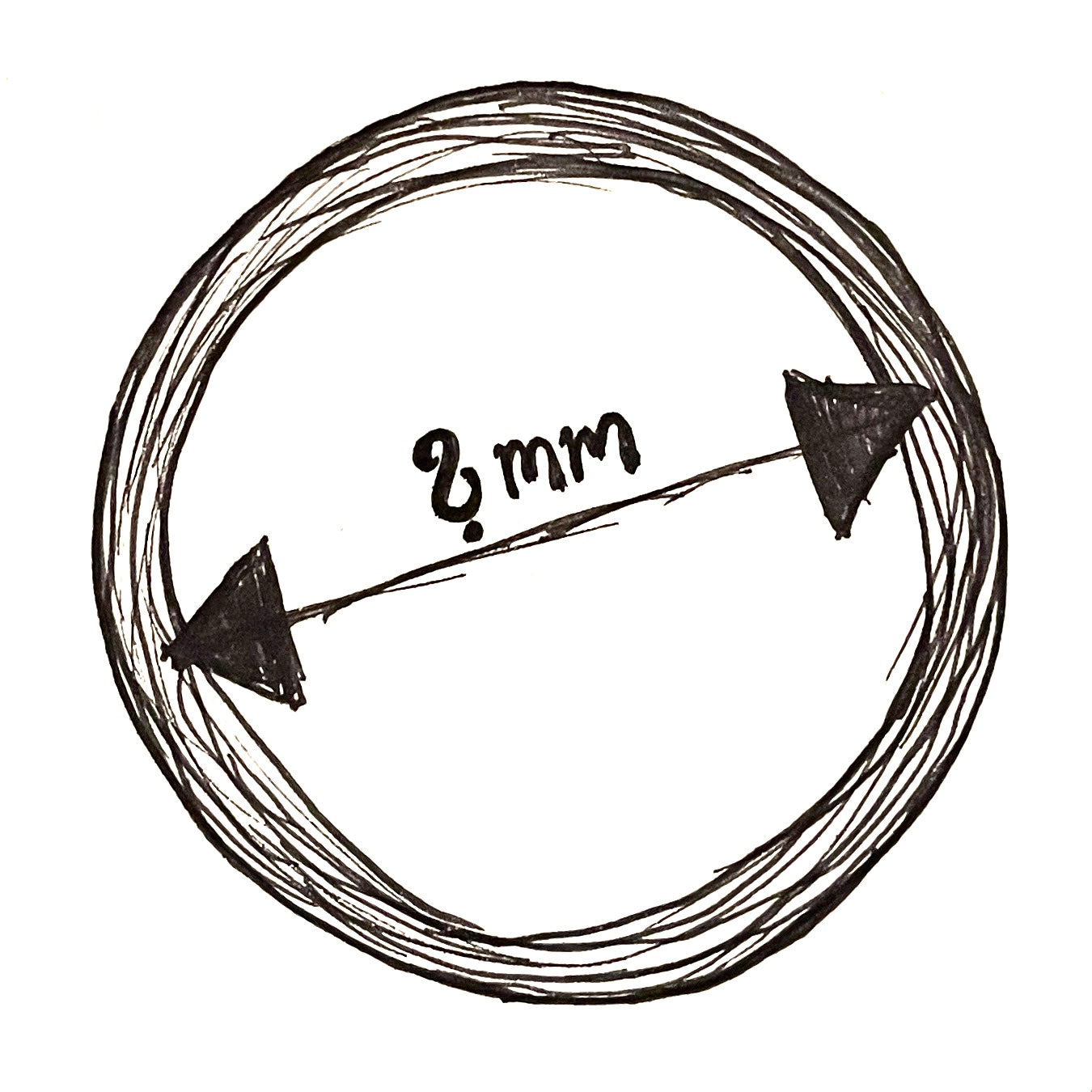 drawing of how to measure a ring size