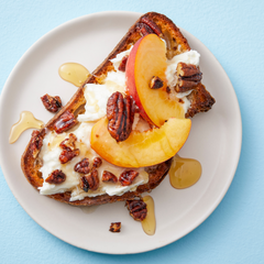 Peach Burrata Toast