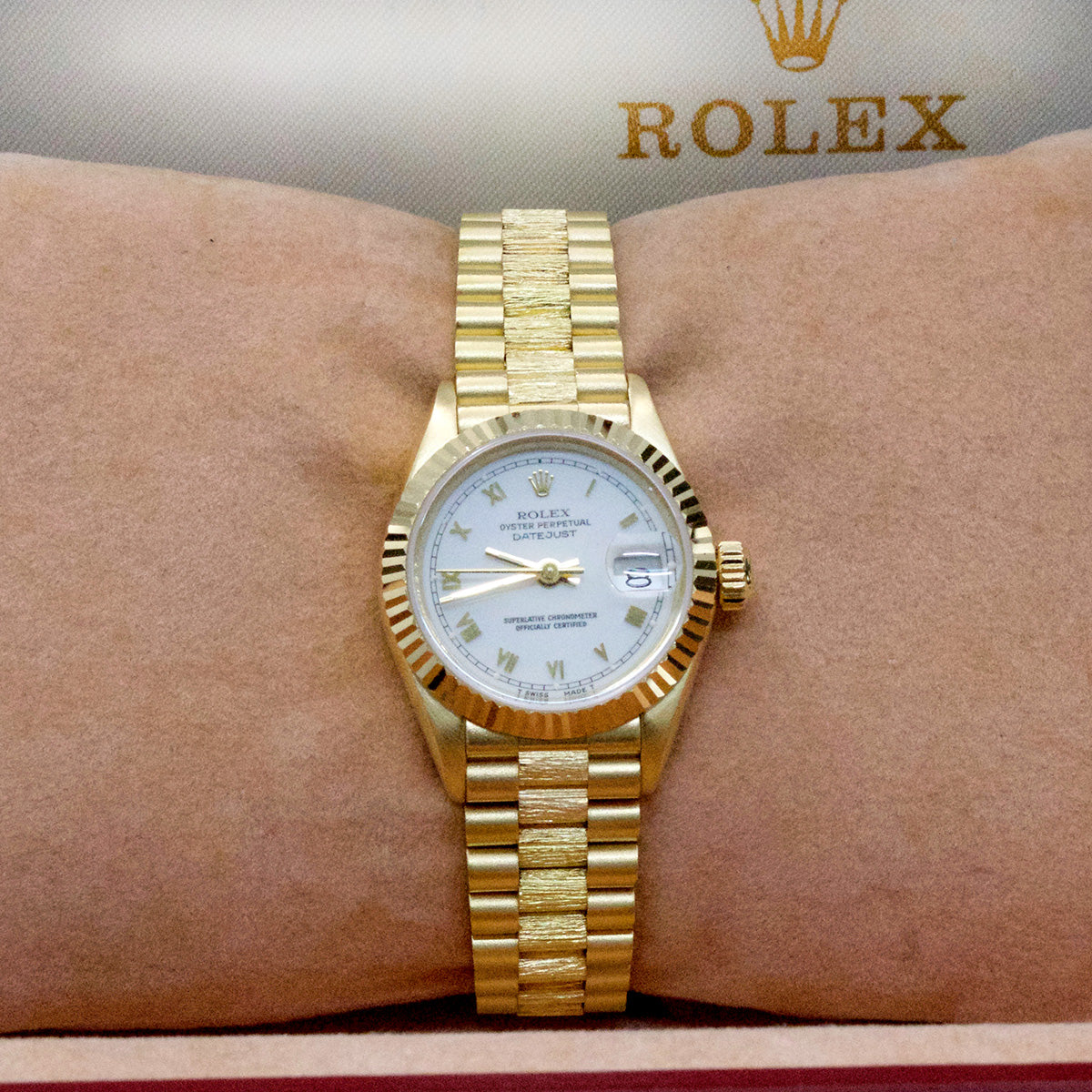 rolex gold ladies watch