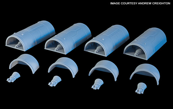 Engine Cowls for Revell X-Wing 1/29 scale