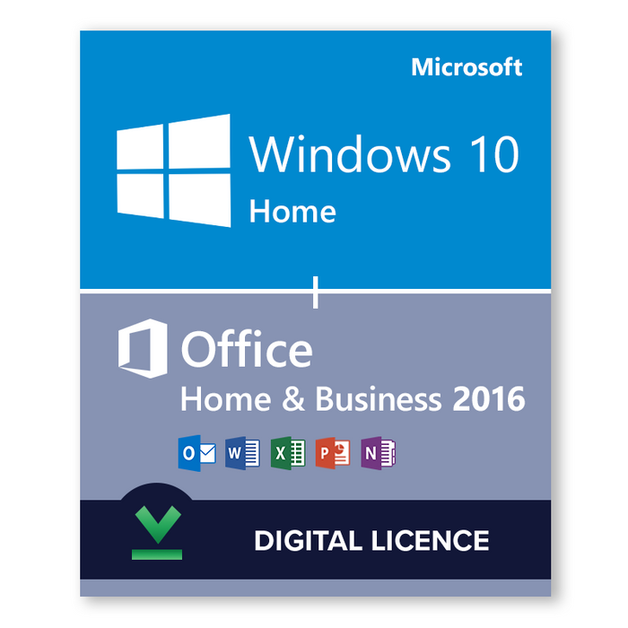 Achetez Windows 10 Home + Office Home and Business 2016 