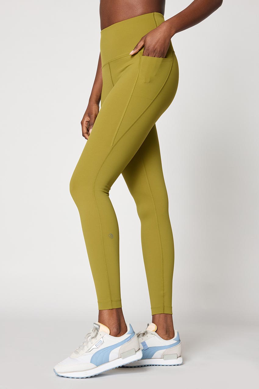 Lululemon In Movement Tight 25” Everlux Yellow Size 10 - $75 (41