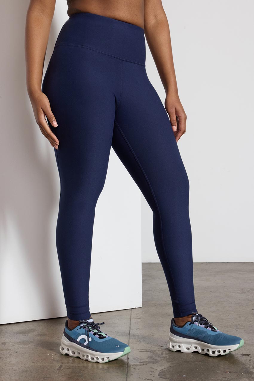 Women's Blue Polyester Activewear Leggings