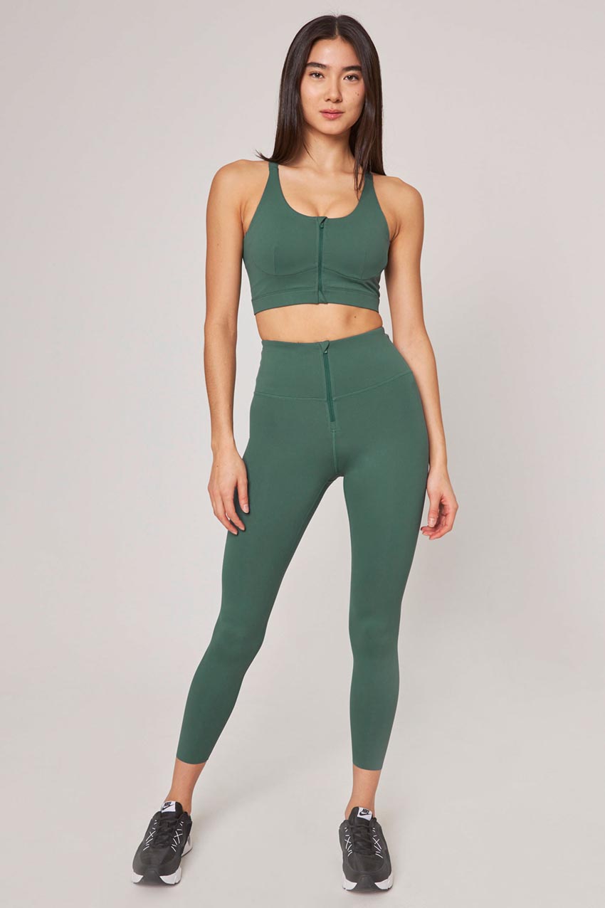 Unilateral Sports Bra in Moss Green – SLAIT