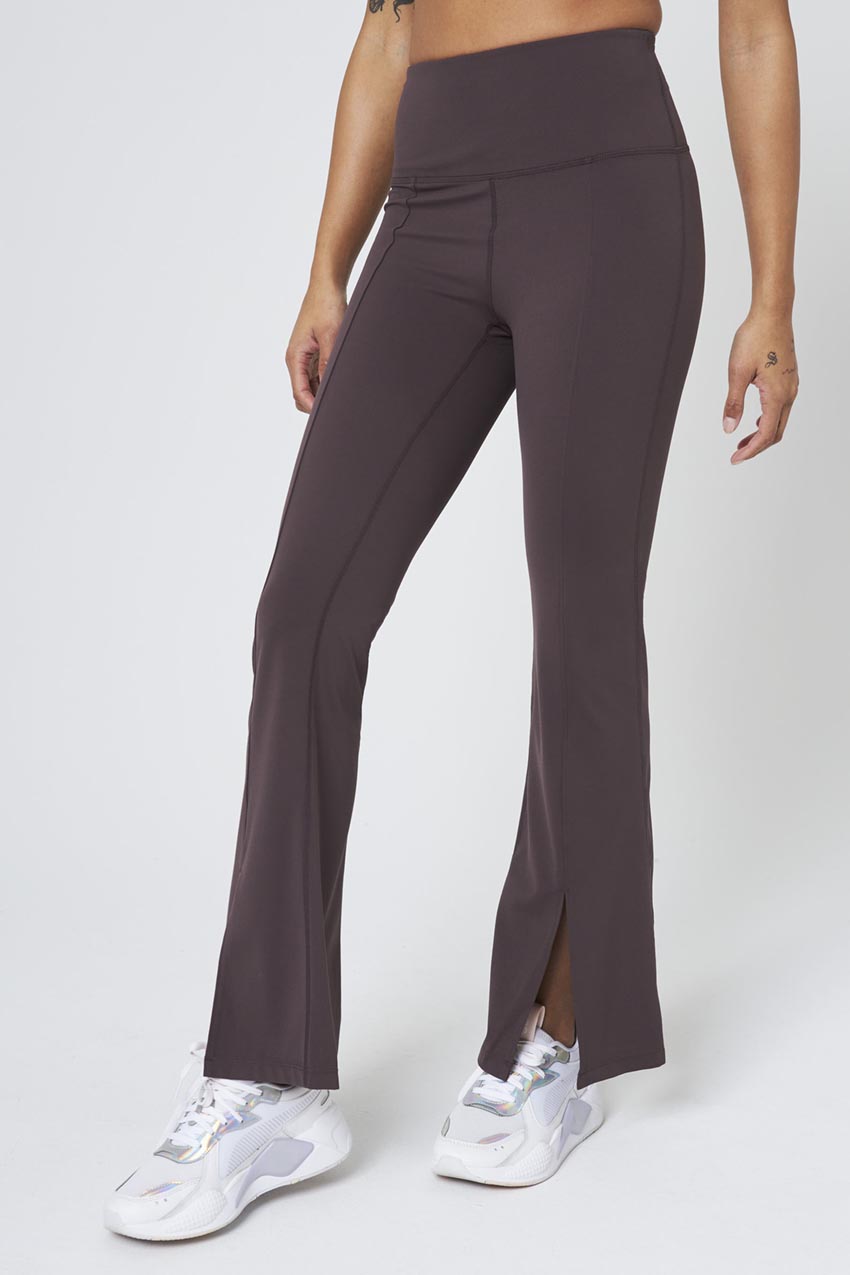 High-Waisted Front Slit Leggings – Prasada Boutique