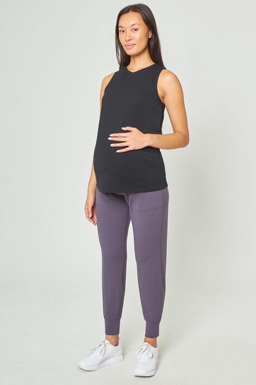 Vital Recycled Nylon High-Waisted Maternity Legging 26 Peached – MPG Sport