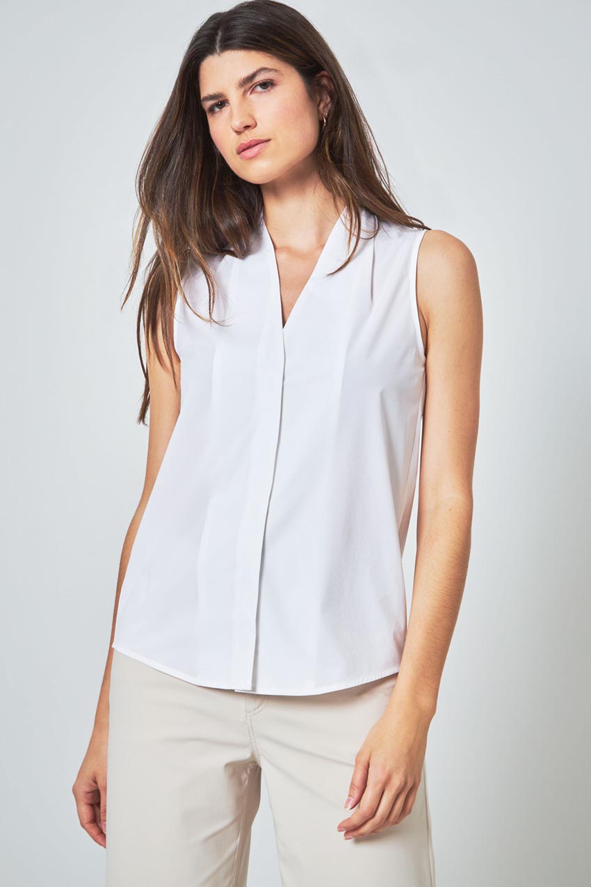 Graceful Silk Mock Neck Top