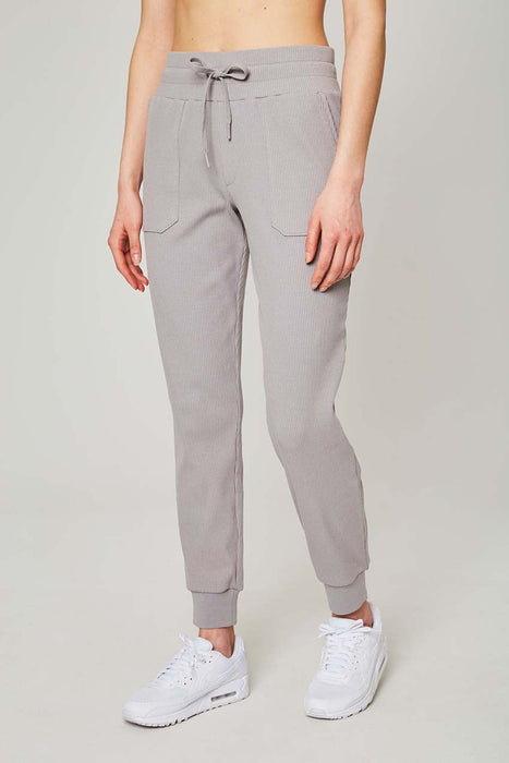 Mondetta Ladies' Ribbed Jogger, Gray, Large, 41% OFF