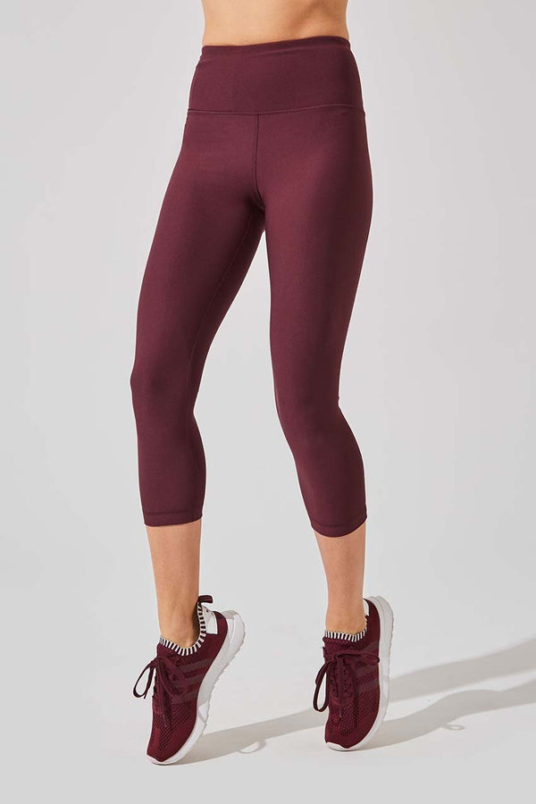 maroon capri leggings