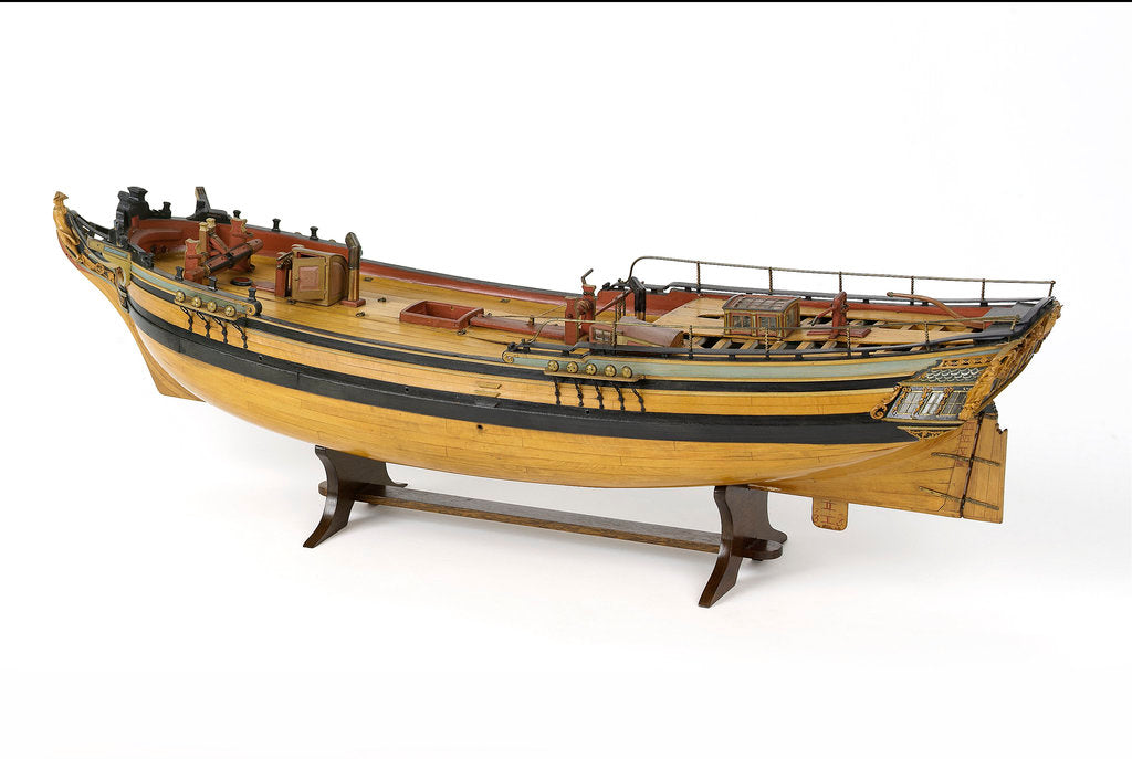 Full hull model of a merchant brig (circa 1795) posters & prints by unknown