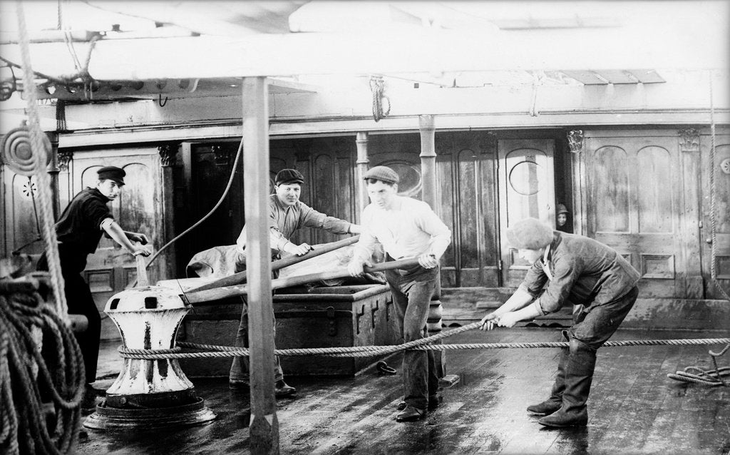 'Agda' 3 masted barque, hands manning after the capstan posters ...