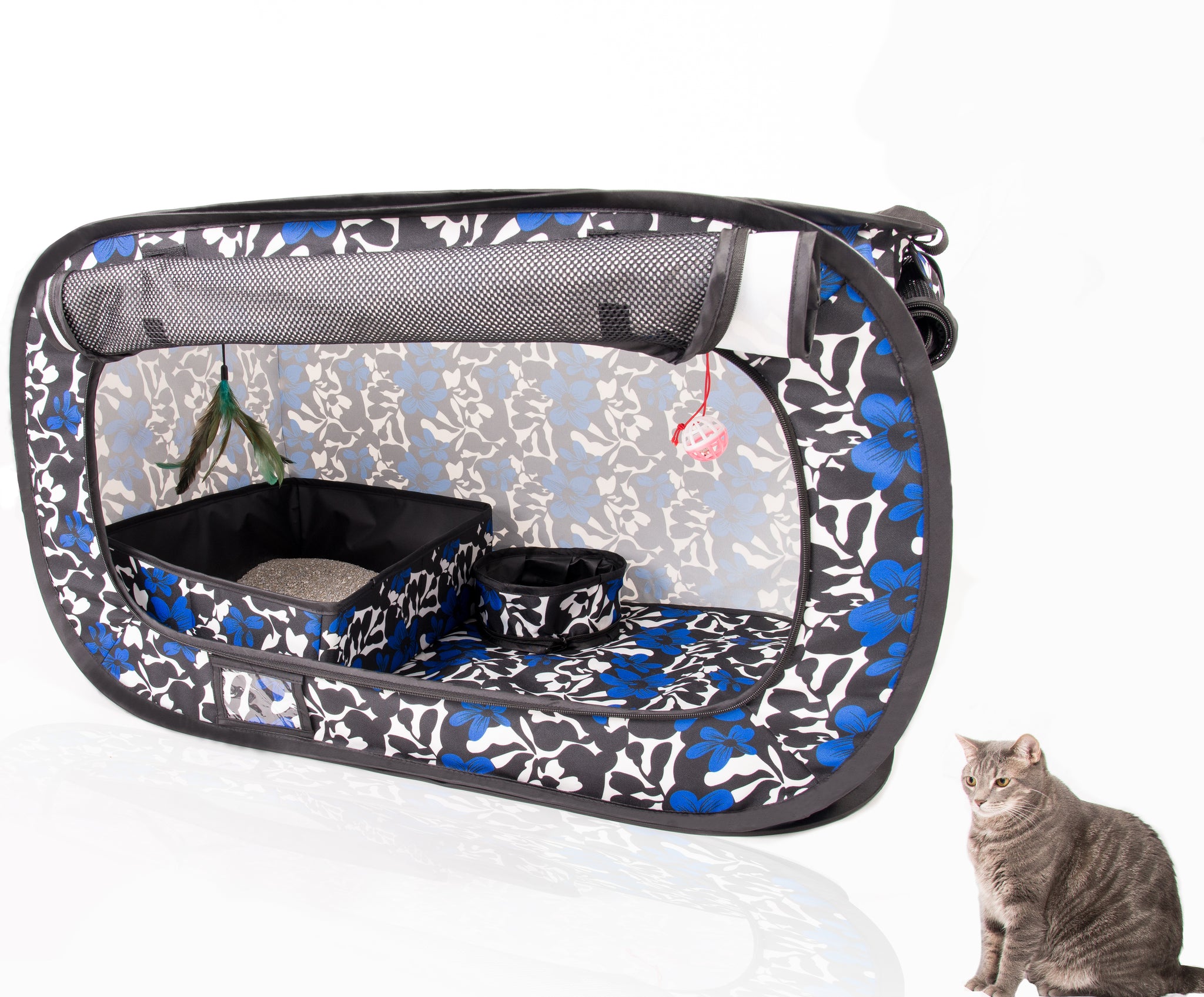 cat carrier with litter box