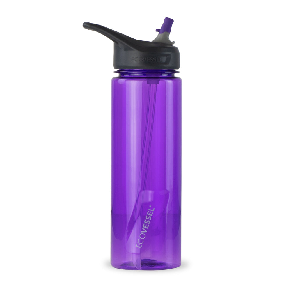 Wave BPA Free Reusable Sports Water Bottle with Straw Flip Top – EcoVessel