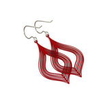 Invisible Clip On , Titanium Hook or Plastic Hook Dangle Earrings, Metal Teardrop, 56mm