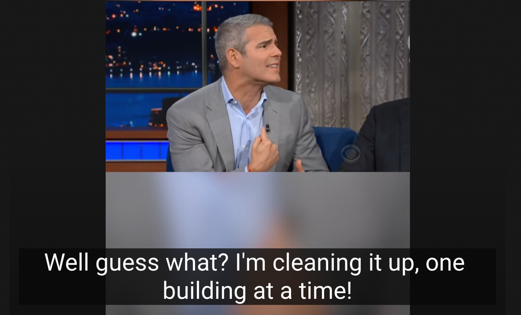 Andy Cohen CITIBIN Instagram stories Stephen Colbert