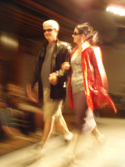 Jake with his daughter Cassie, modeling at a fashion show in Turkey.