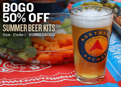 Brewing on Memorial Day?  BOGO 50% Off Summer Beer kits. Use code: SUMMERBOGO