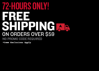 72-Hours Only! Free Shipping on orders over $59.