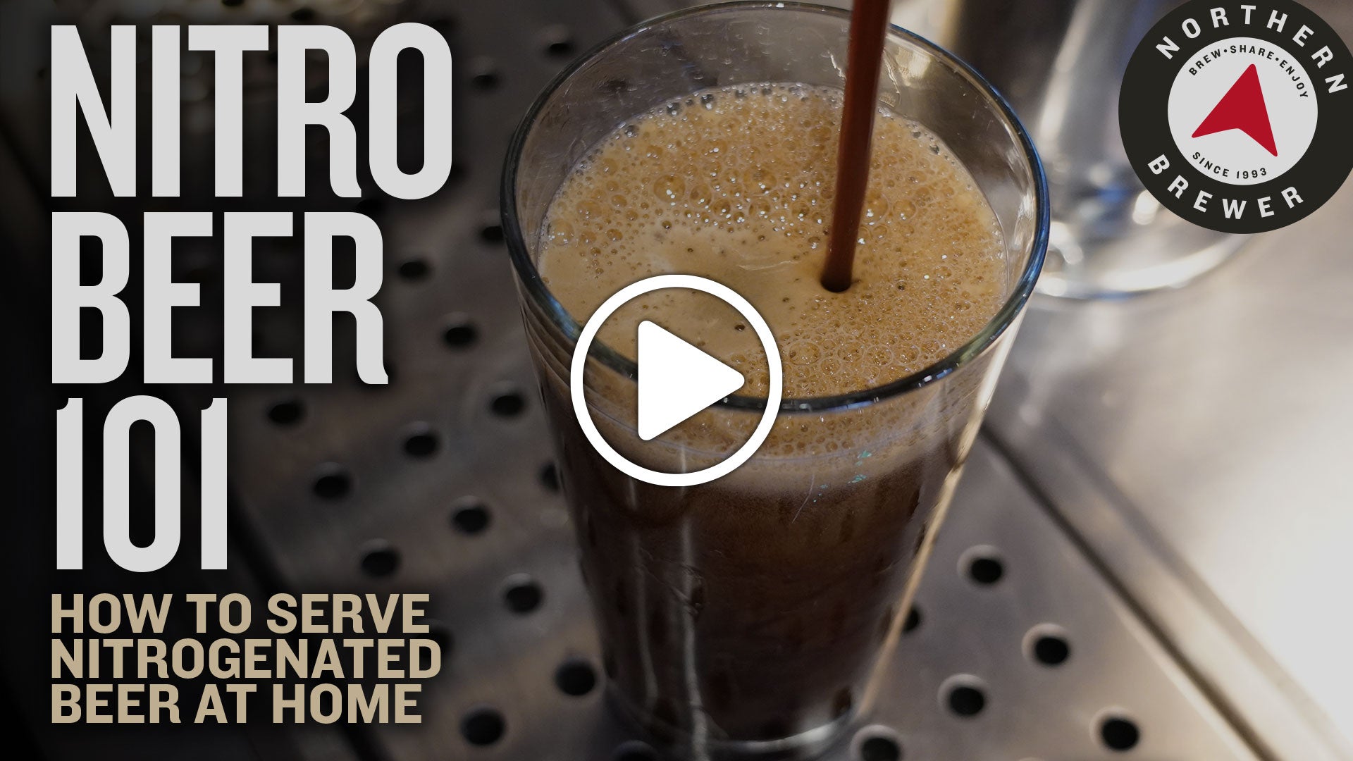Still image for YouTube video that says Nitro Beer 101 How to Serve Nitrogenated Beer at Home