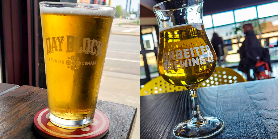 Chillum Cold IPA from Day Block Brewing Company and Hoop Jump Cold IPA from Arbeiter Brewing Company