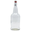 Clear Glass EZ Cap Bottle with an attached swing top closed