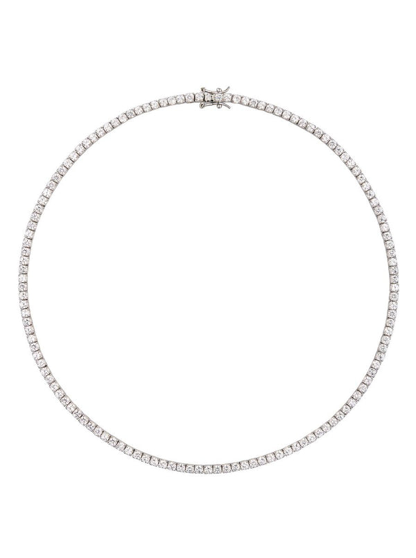 14K White Gold Straight Diamond Tennis Necklace (5.00 CTW - F-G / VS1-VS2)