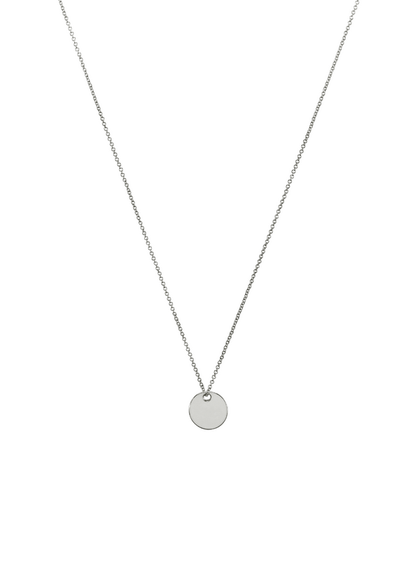 Sterling Silver Large Disc Pendant Necklace with Engraved Initial & Roman  Numerals - The Perfect Keepsake Gift