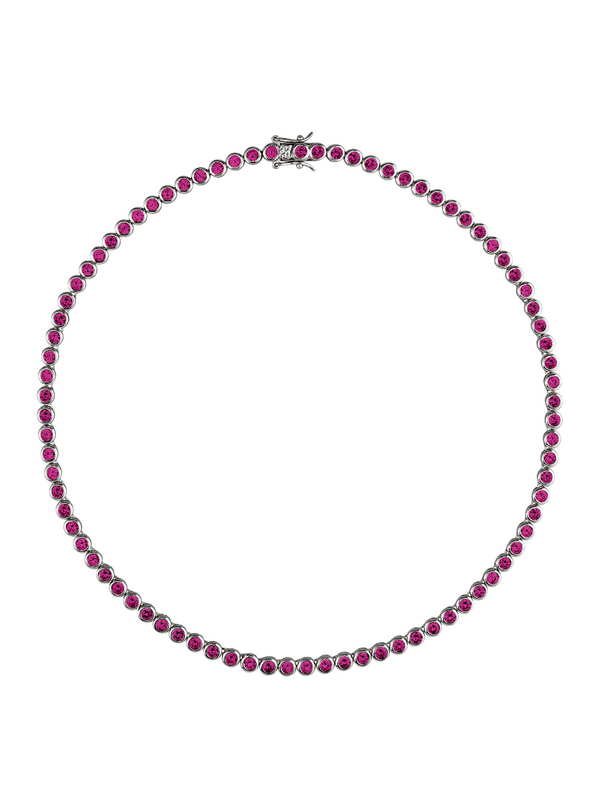 Ruchi New York - Rosalia Necklace in Pink Sapphire
