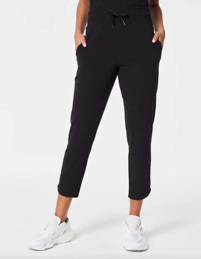 Spanx Stretch Twill Wide Leg Crop Pants In Almond At Nordstrom Rack in  Natural