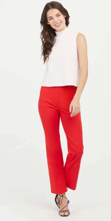 Contemporary Twist: Stretch Twill Cropped Wide Leg Pant