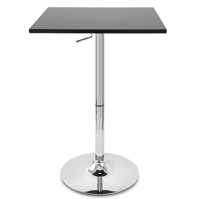 Costa Bar Table with Adjustable Height and Pedestal Base (Black) - 1 Unit
