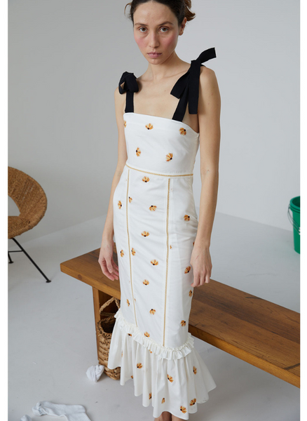 AmeriVingageAmeri(アメリ)MEDI ROLLER ART CHIFFON DRESS