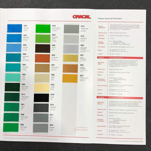 651 Color Chart