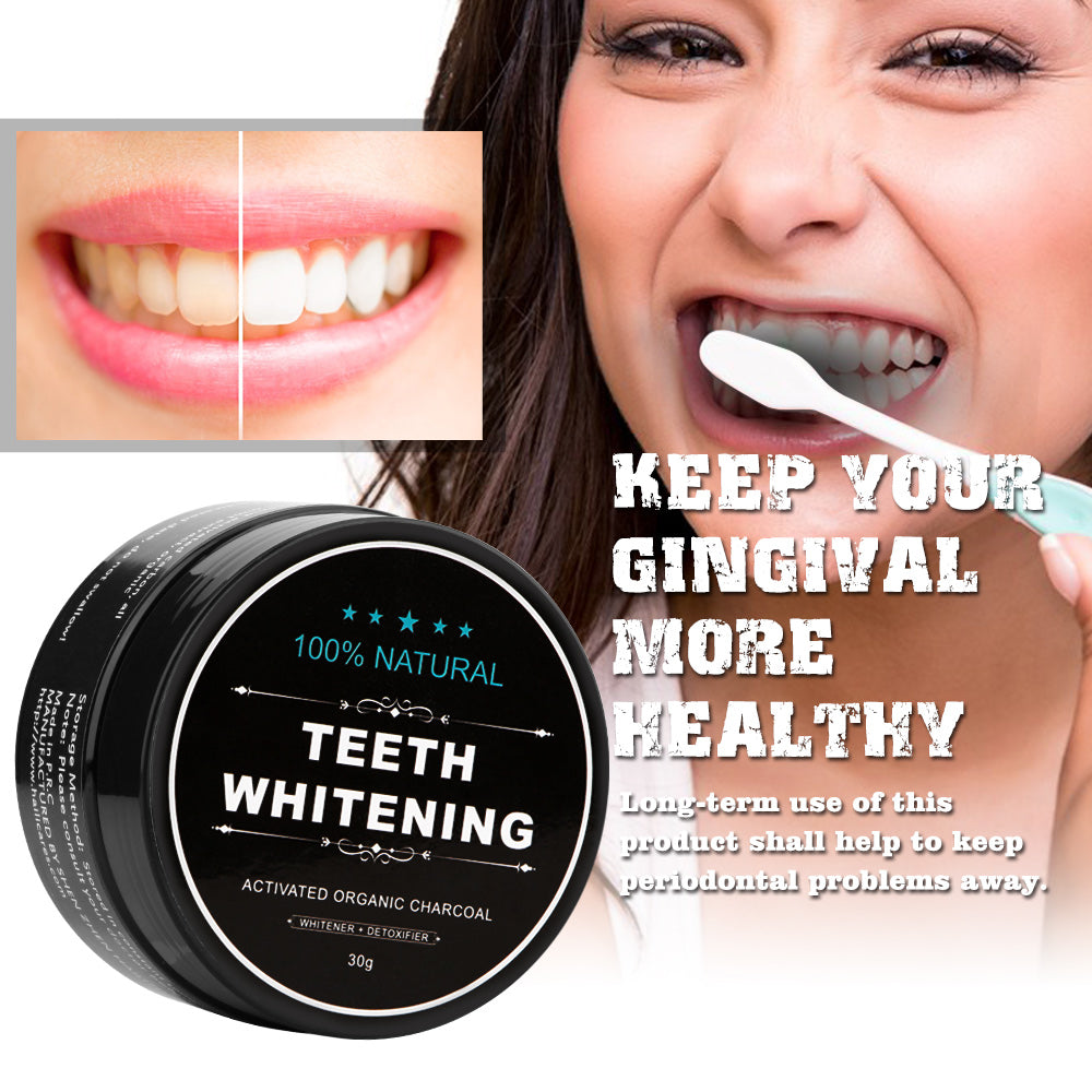 denta secret charcoal teeth whitening powder